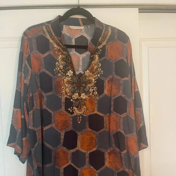 Soft Surroundings Tops - Soft Surroundings Beaded Embroidered Tunic - Size PL